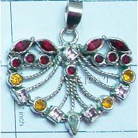 KPKTKNA01 Fashion Jewelry Faceted Stone Pendant