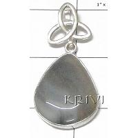 KPLLKS034 Fine Quality White Metal Onyx Pendant
