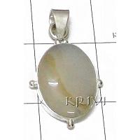 KPLLKS036 Latest White Metal Onyx Pendant