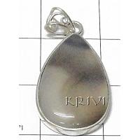 KPLLKS039 Unique & Stylish White Metal Onyx Pendant