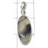 KPLLKS047 Exquisite White Metal Onyx Pendant