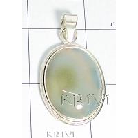 KPLLKT044 Best Quality White Metal Onyx Pendant