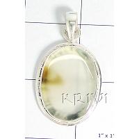 KPLLKT053 Luxirious White Metal Onyx Pendant