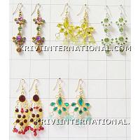 KWKSKM003 Amazing Assorted Designs of 200pc Hanging Earring