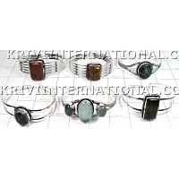 KWLLKT042 Lot of 15pc Mix Stone White Metal Bracelets